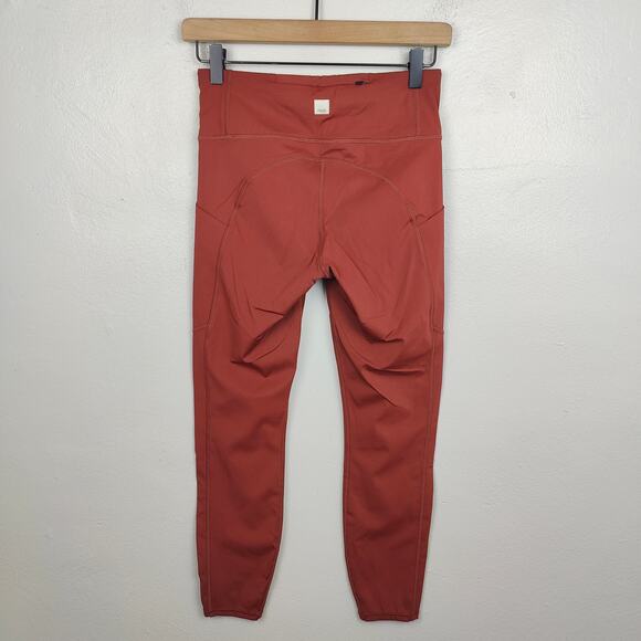Vuori Studio Pocket Leggings Womens Small Deep Rust Red High-Rise 7/8 Yoga - Picture 5 of 6